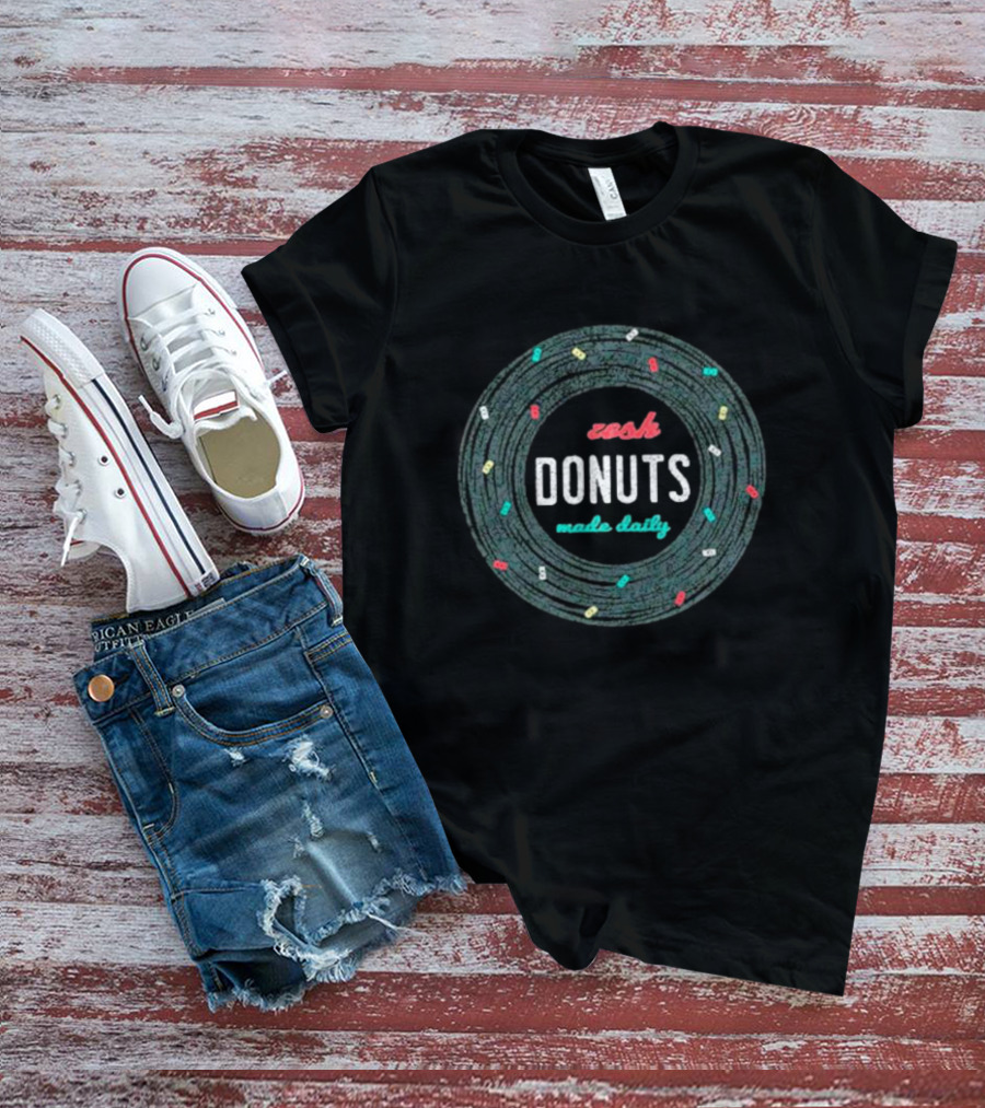 Fresh Donuts Made Daily Tire Style Retro T-Shirt