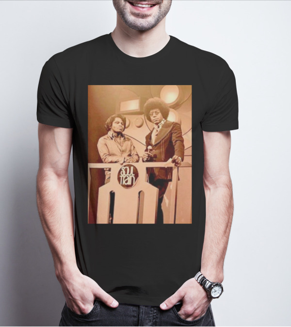 James Brown And Don Cornelius Soul Train Iconic Music Legends T-Shirt