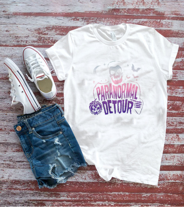 Paranormal Detour Faded Skull Pumpkin Bat T-Shirt