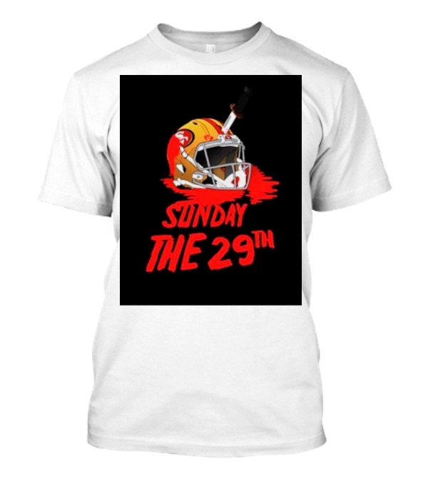 San Francisco 49ers Helmet Sunday The 29th Football Horror T-Shirt