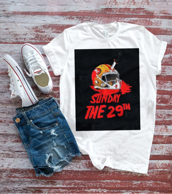 San Francisco 49ers Helmet Sunday The 29th Football Horror T-Shirt