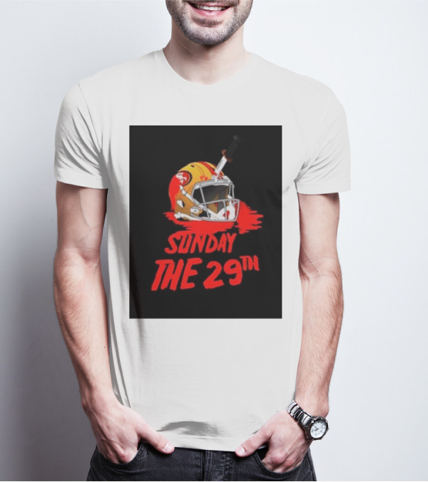 San Francisco 49ers Helmet Sunday The 29th Football Horror T-Shirt