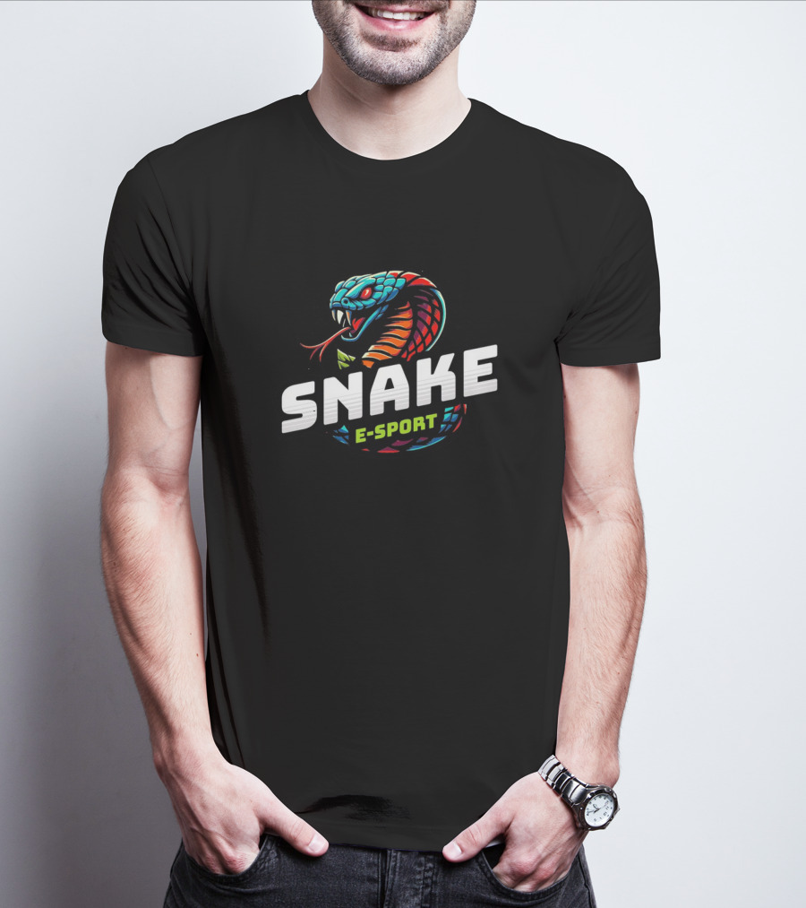 Snake Esport Vibrant Mascot T-Shirt