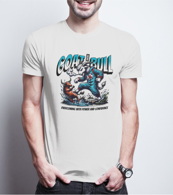 GOAT Kicks Bull Overcoming With Power And Confidence T-Shirt