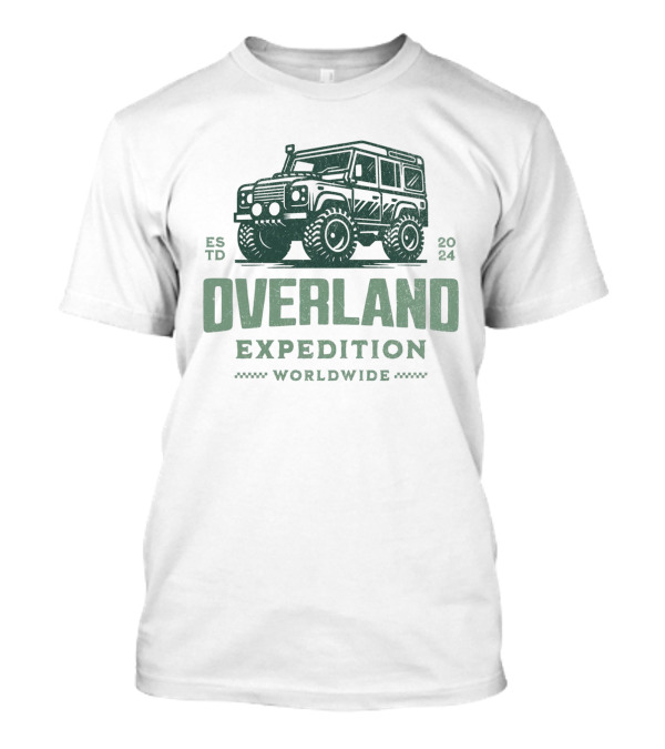 Overland Expedition Worldwide ESTD 2024 4x4 Adventure Vehicle T-Shirt
