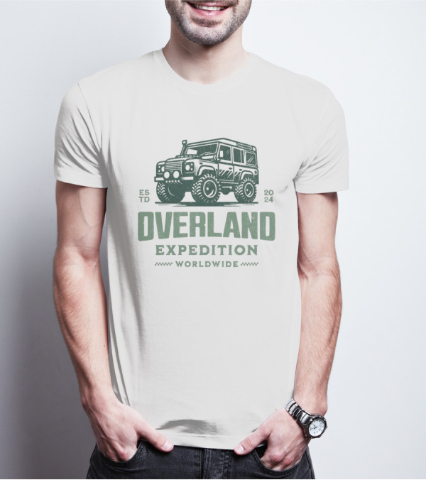 Overland Expedition Worldwide ESTD 2024 4x4 Adventure Vehicle T-Shirt