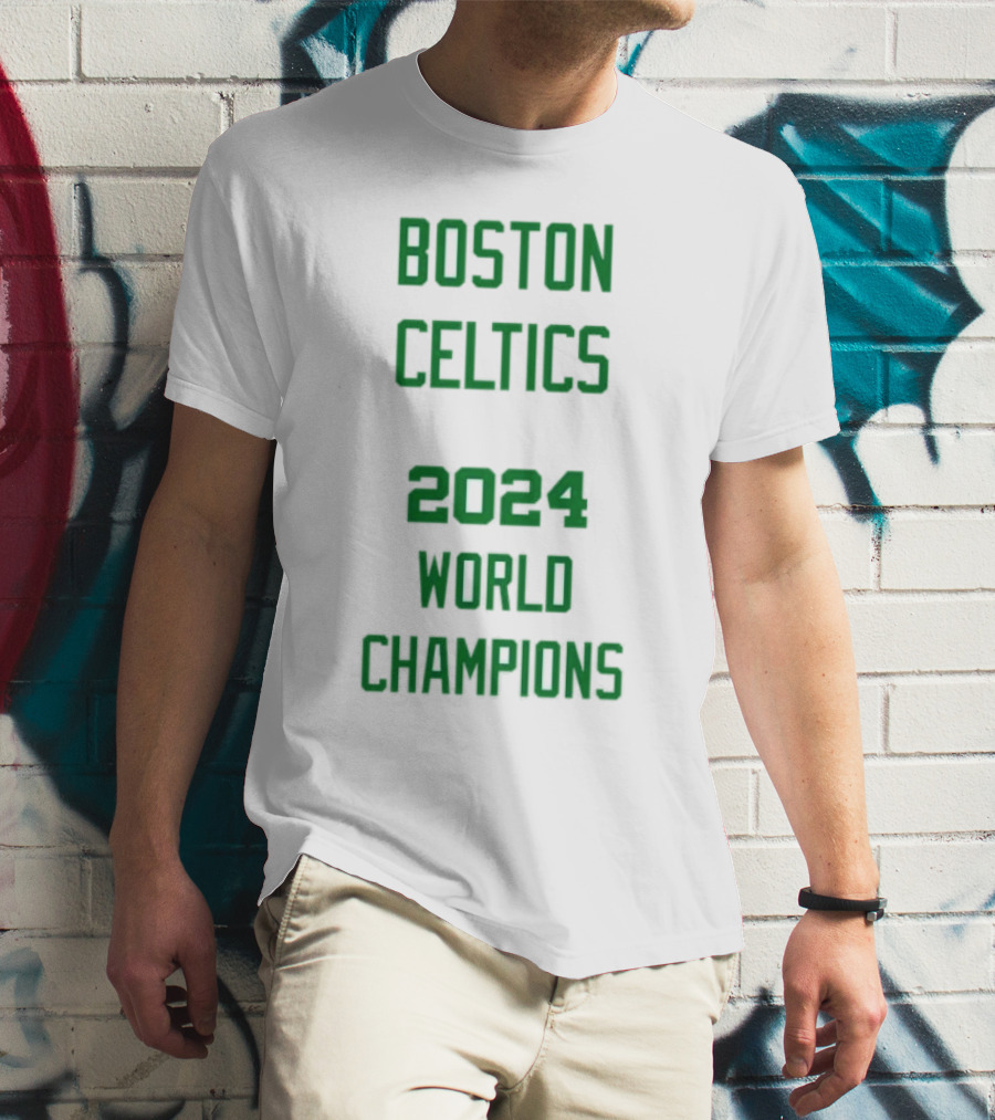 Boston Celtics 2024 World Champions Vintage Style Championship T-Shirt
