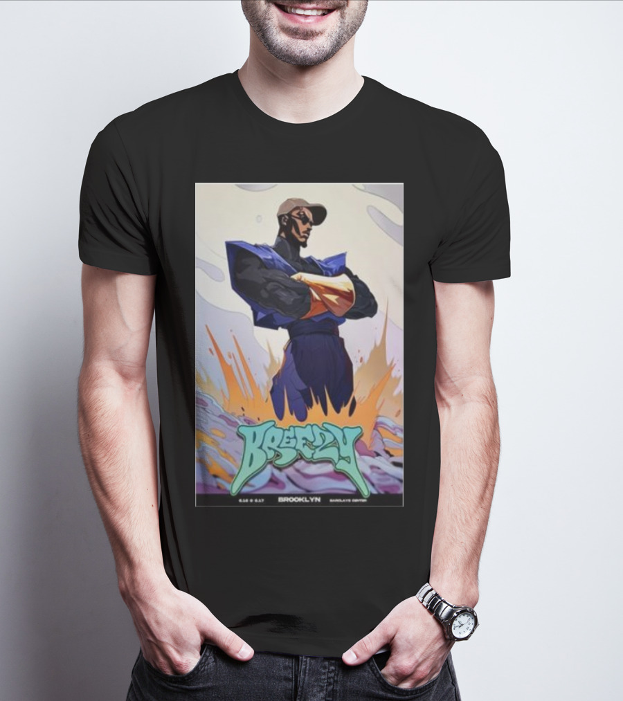 Chris Brown Breezy Barclays Center Brooklyn NY June 16-17 2024 Anime T-Shirt