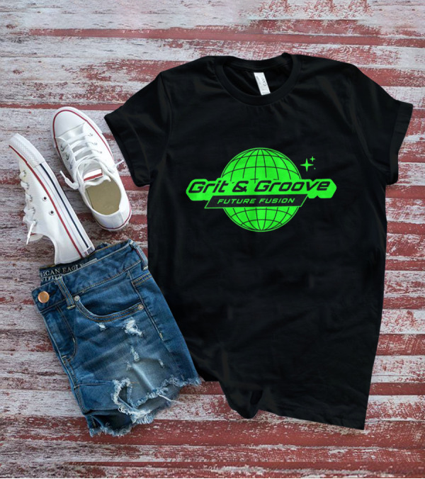 Grit And Groove Future Fusion Global Neon Green Sphere T-Shirt