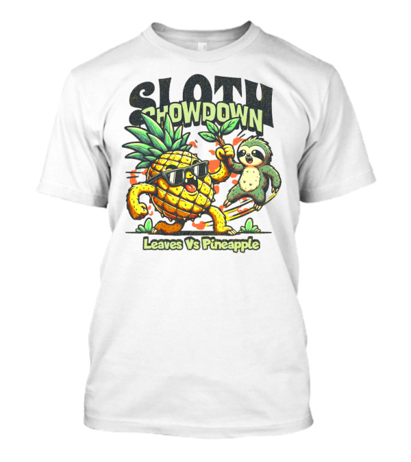 Sloth Showdown Leaves Vs Pineapple T-Shirt