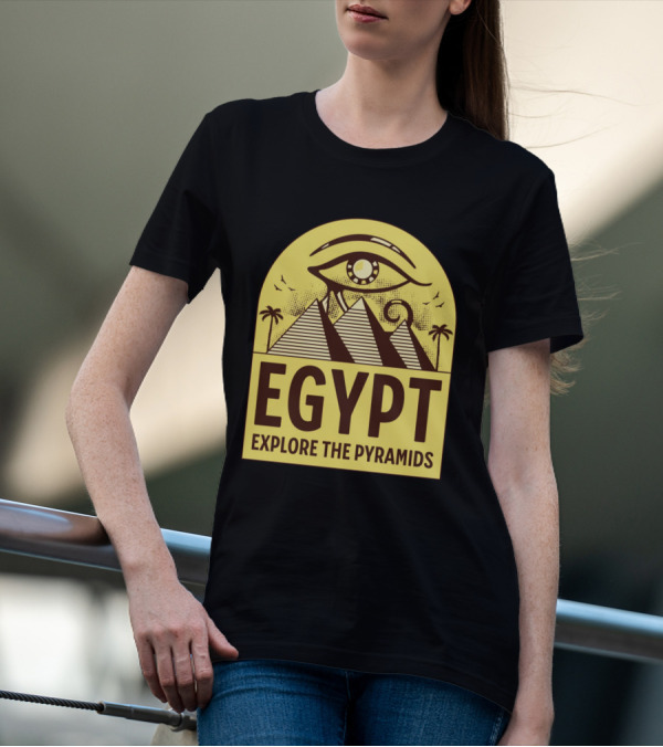 EGYPT Explore The Pyramids Eye Of Horus Pyramids Palms T-Shirt