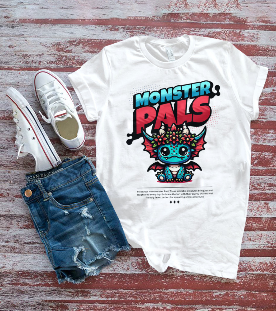 MONSTER PALS Adorable Creatures With Quirky Charm And Friendly Faces T-Shirt