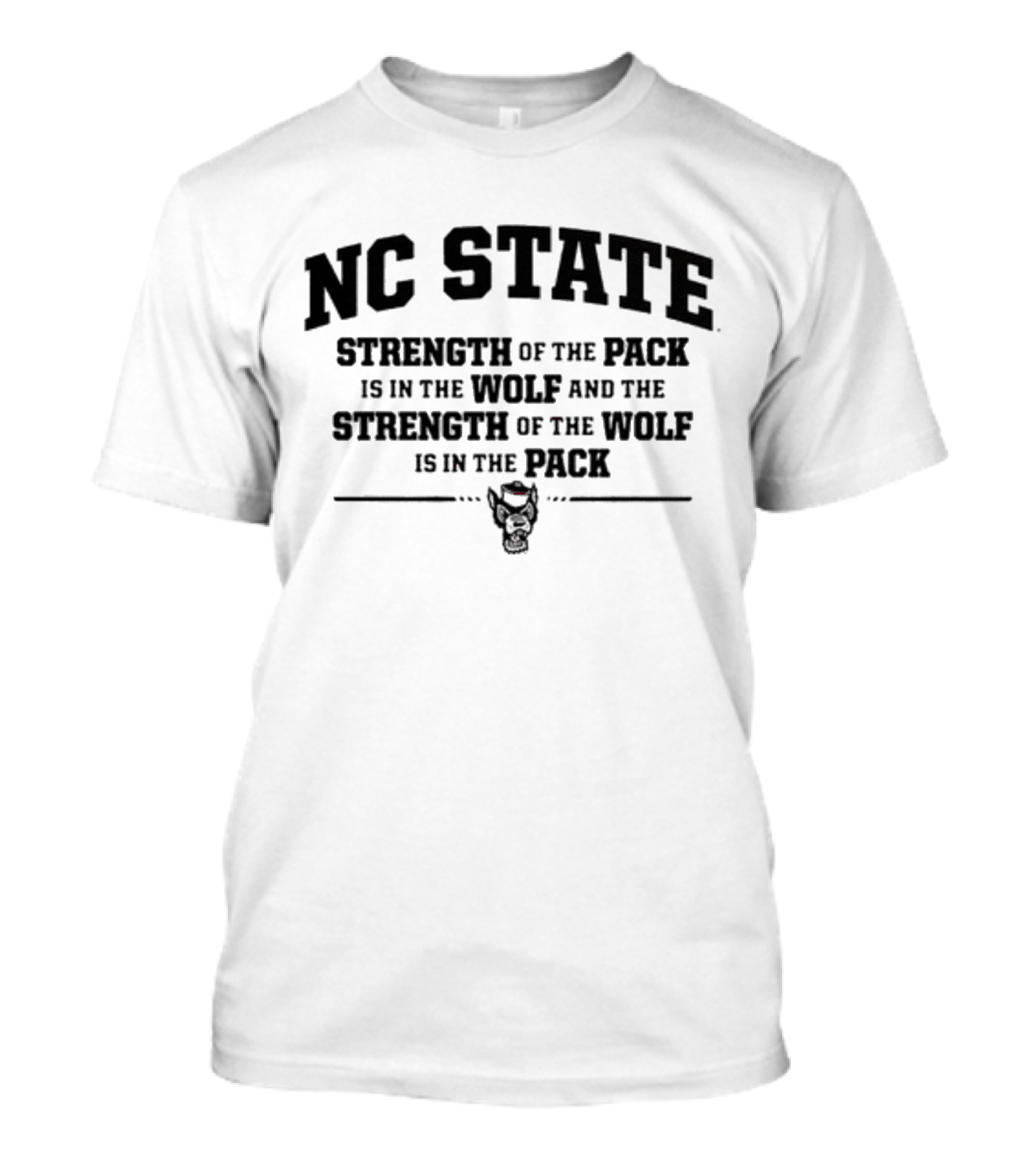 NC State Strength Of The Pack Is In The Wolf And The Strength Of The Wolf Is In The Pack T-Shirt