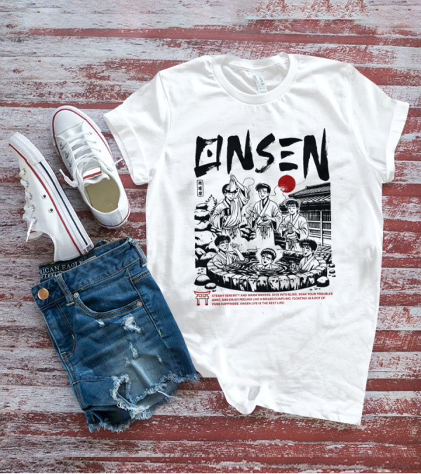 Onsen Hot Spring Soak Pure Happiness Anime T-Shirt