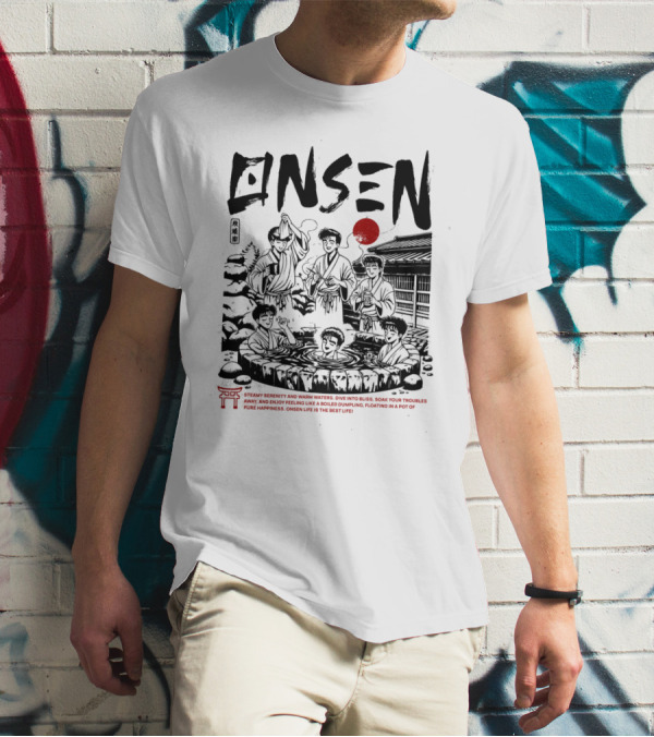 Onsen Hot Spring Soak Pure Happiness Anime T-Shirt