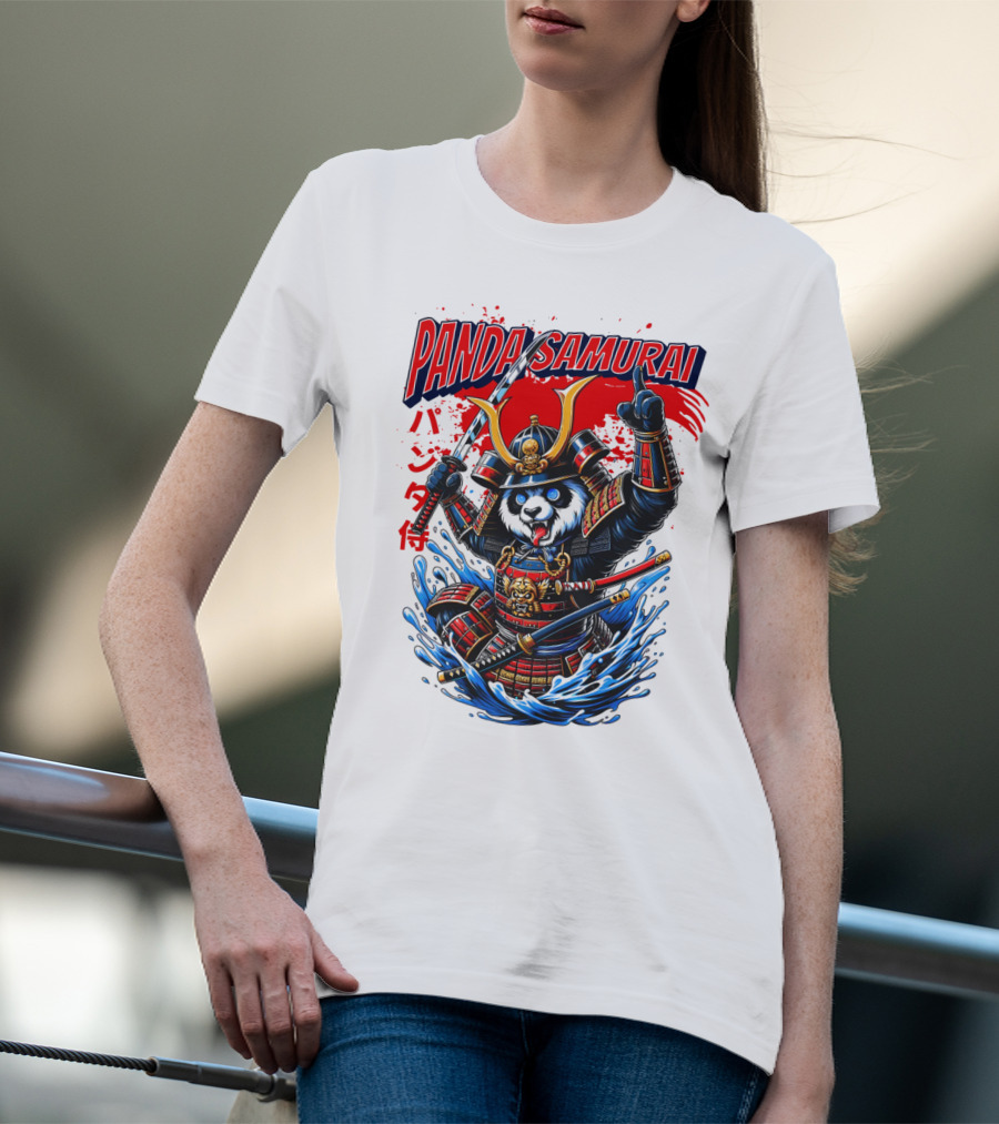 Panda Samurai Cute Japanese Warrior T-Shirt