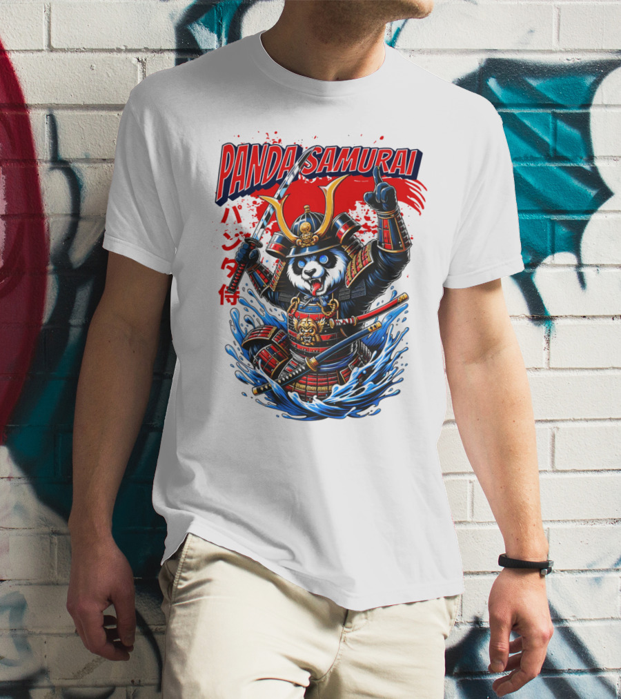 Panda Samurai Cute Japanese Warrior T-Shirt