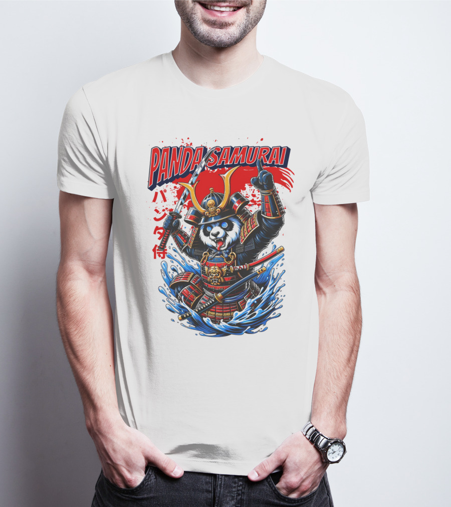 Panda Samurai Cute Japanese Warrior T-Shirt