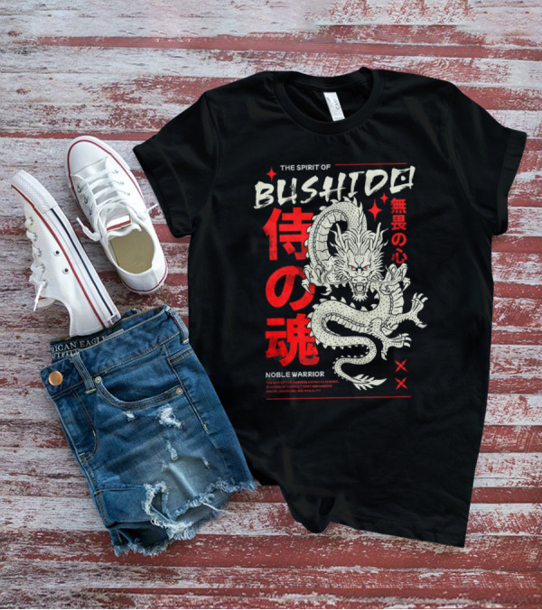 THE SPIRIT OF BUSHIDO NOBLE WARRIOR DRAGON T-Shirt