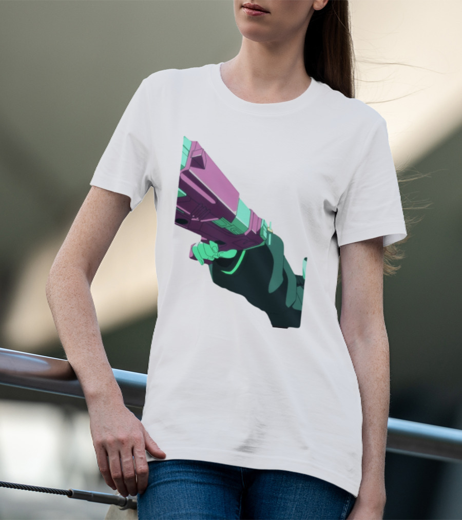 Rebecca Cyberpunk Edgerunners Aesthetic Gun T-Shirt