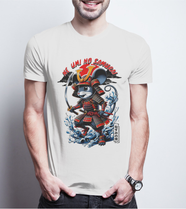Ne Umi No Samurai Mouse Samurai Cute T-Shirt
