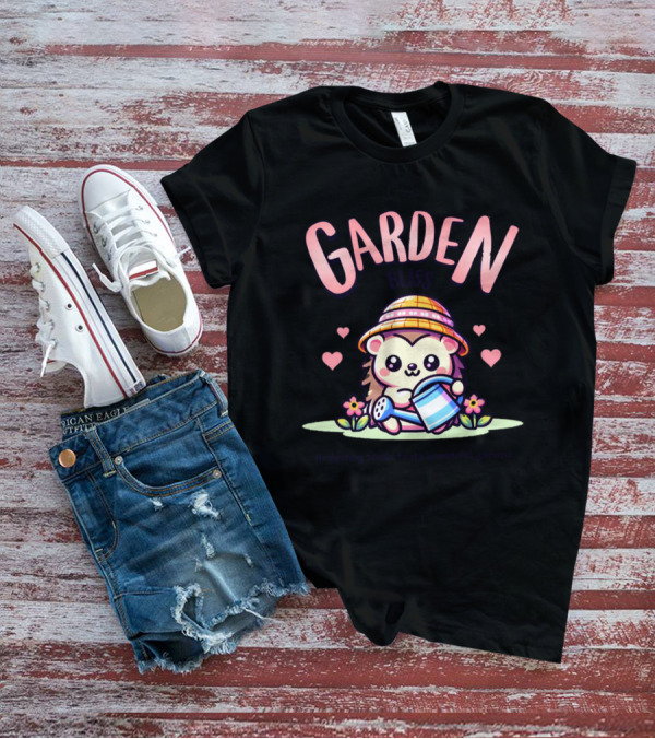 Garden Bliss Hedgehog Tends To Its Beautiful Garden T-Shirt