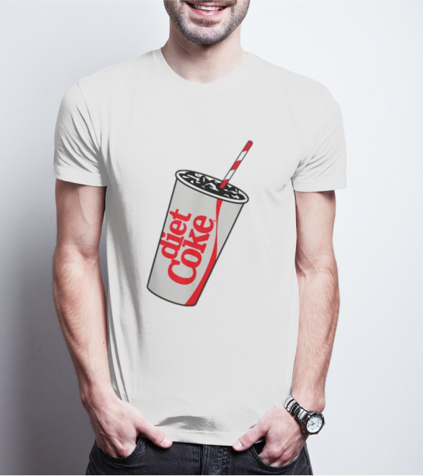 Diet Coke Red Straw Cup Icon Beverage T-Shirt