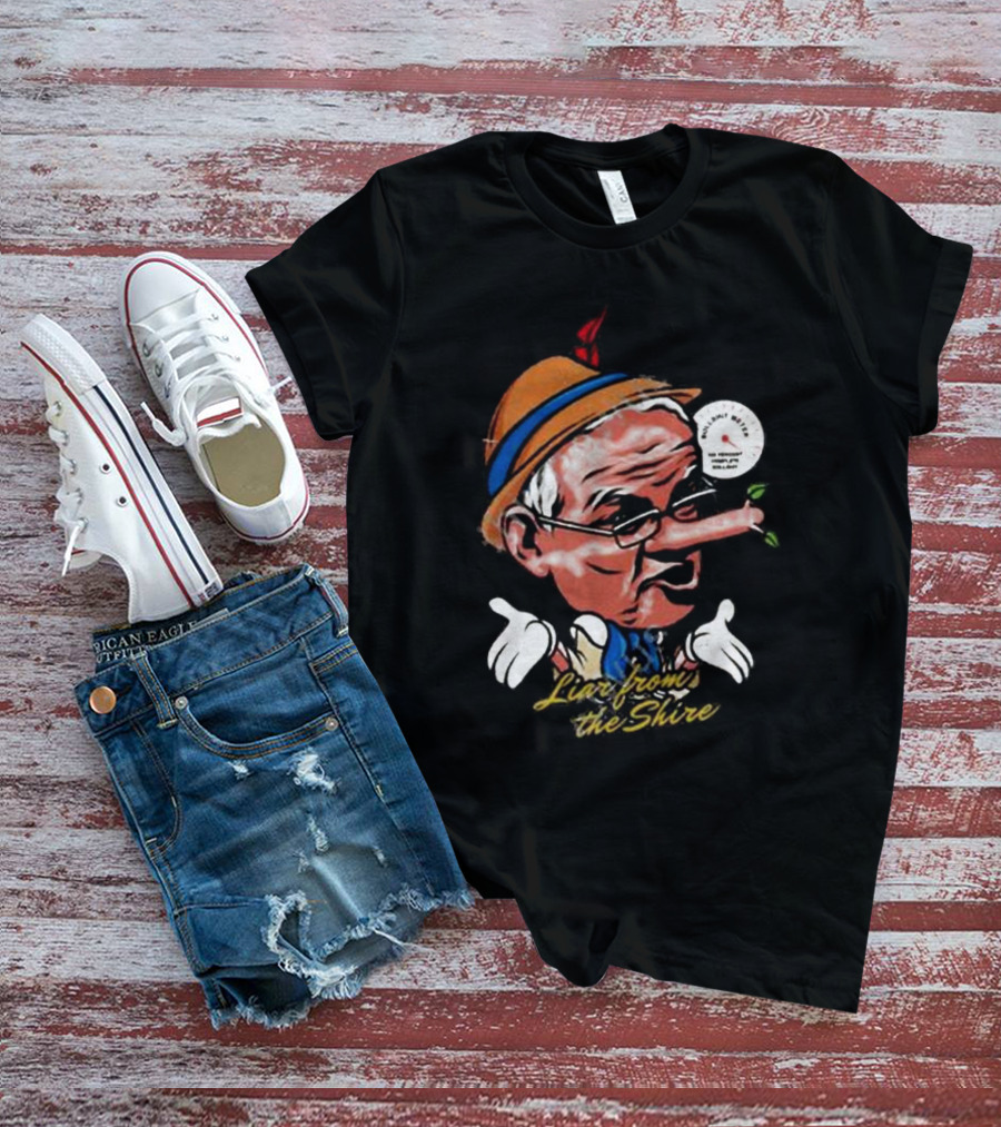 Scott Morrison Liar From The Shire Pinocchio Nose With Puppet Hands T-Shirt