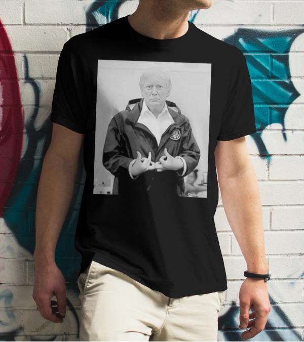 Donald Trump Suwoo Gang Black And White Jacket Image T-Shirt