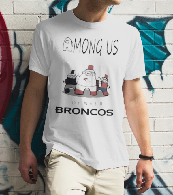 Among Us Denver Broncos Gaming Crossover T-Shirt