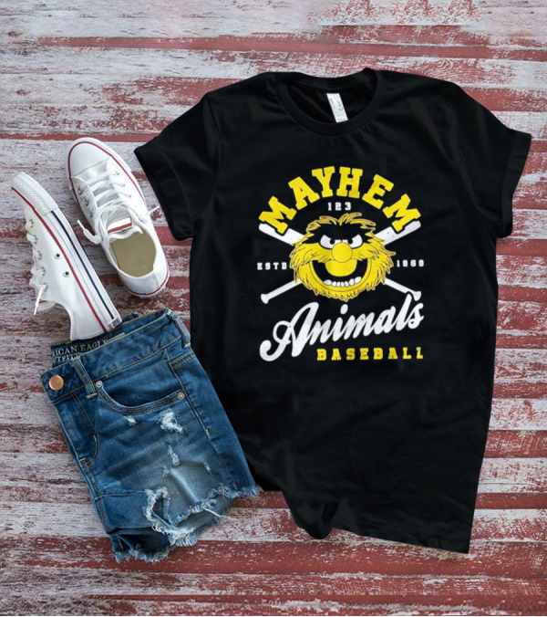 Mayhem 123 ESTD 1969 Animals Baseball T-Shirt