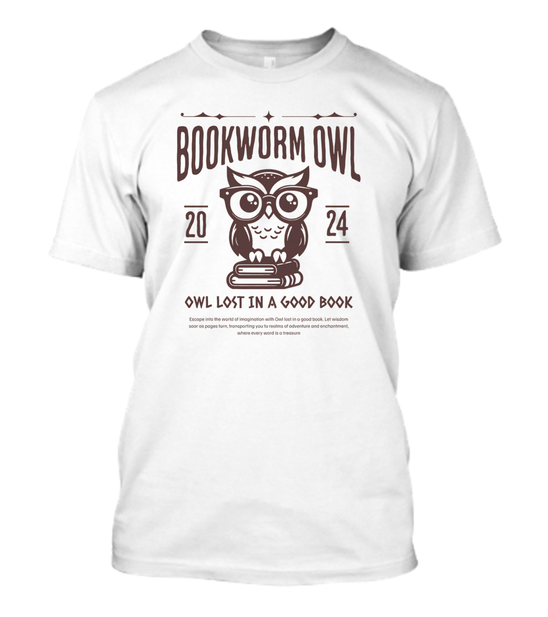 BOOKWORM OWL 2024 OWL LOST IN A GOOD BOOK T-Shirt