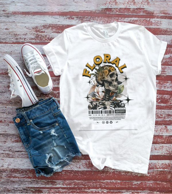 FLORAL ADVISORY SKELETON T-Shirt