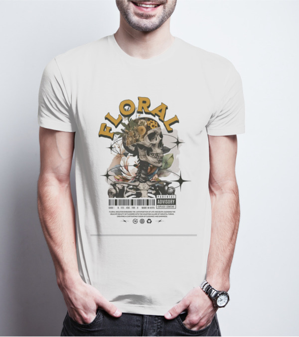 FLORAL ADVISORY SKELETON T-Shirt