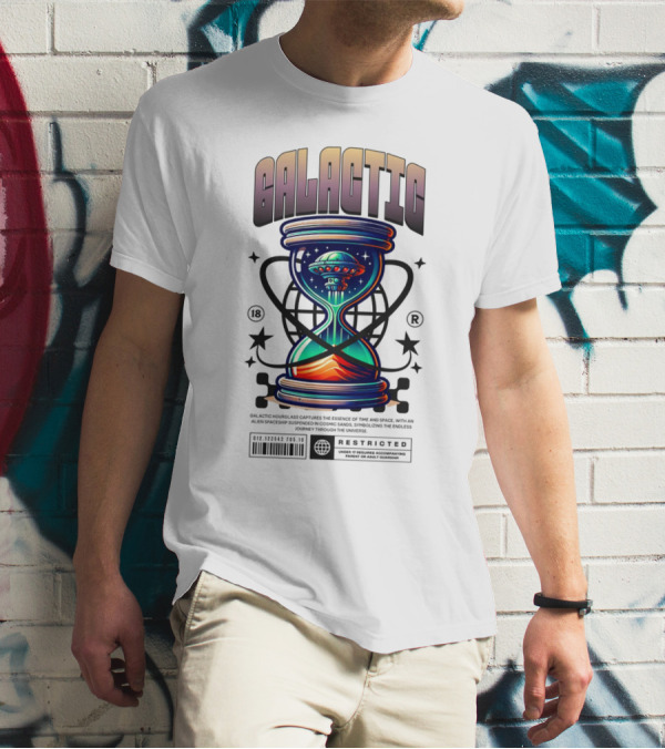 Galactic UFO In Restriction Hourglass T-Shirt