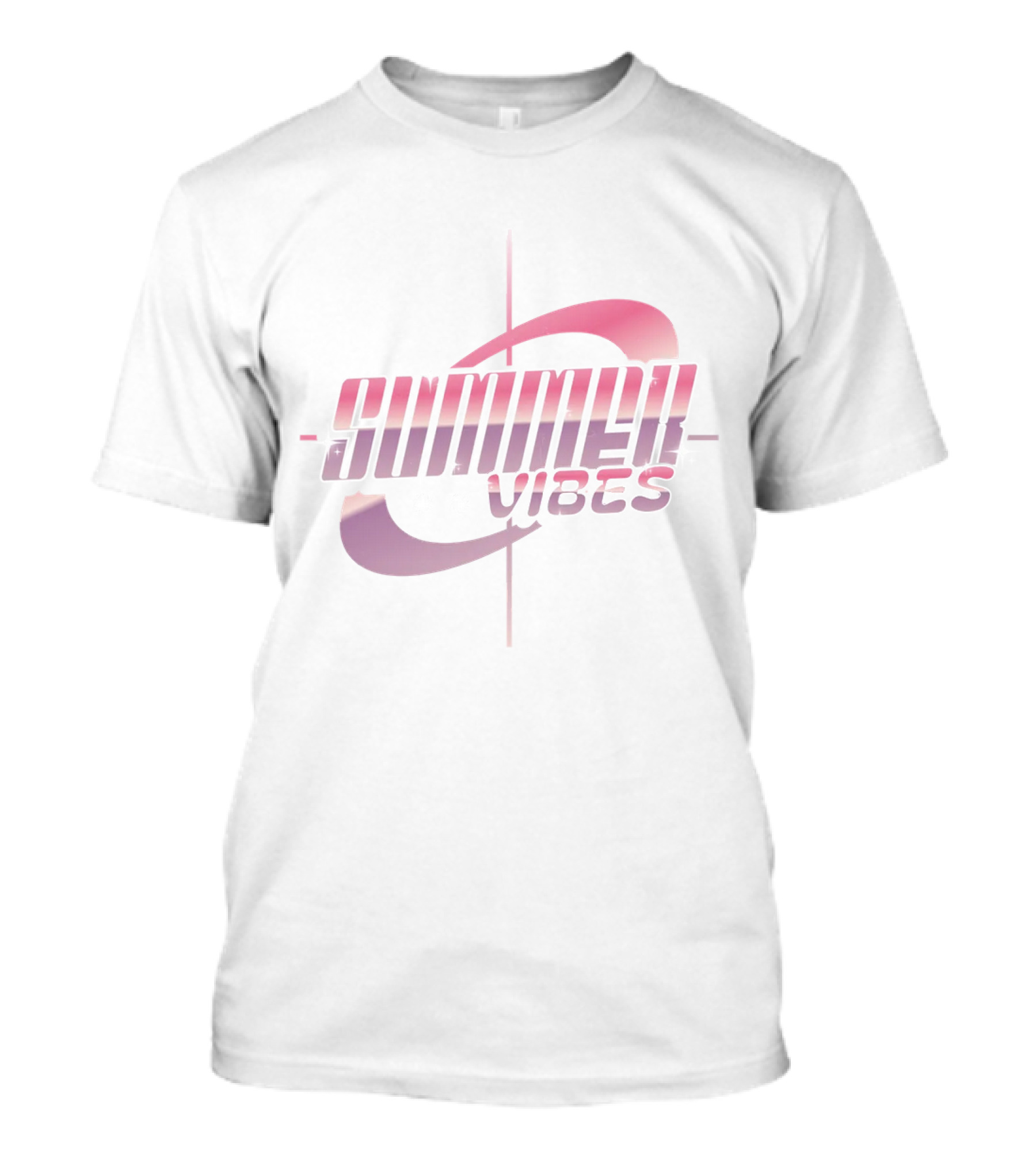 SUMMER VIBES Aesthetic Pink And Purple Planetary T-Shirt