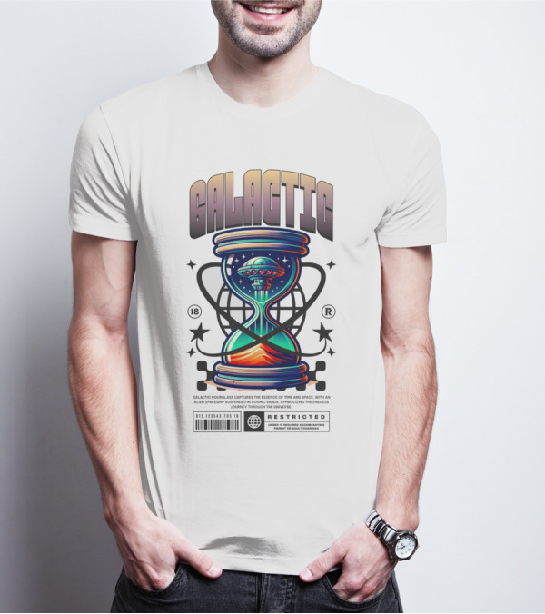 GALACTIC HOURGLASS RESTRICTED COSMIC SPACE ALIEN 18 T-Shirt
