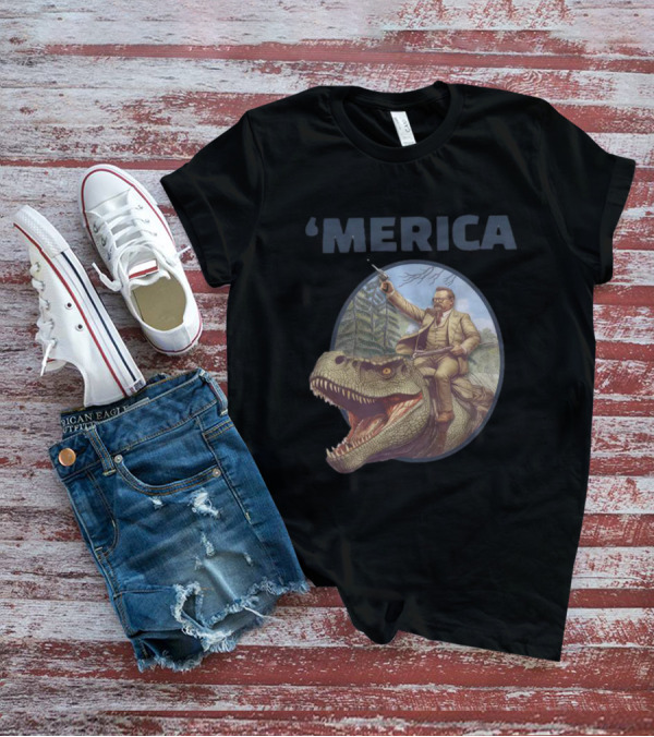 'Merica Dinosaur Rider Macrodosing Tr T-Shirt