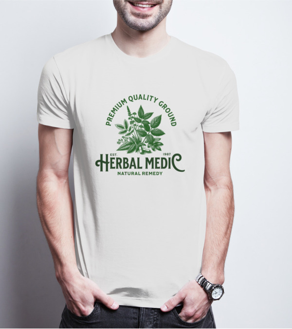 Premium Quality Ground Herbal Medic Natural Remedy Est. 1987 T-Shirt