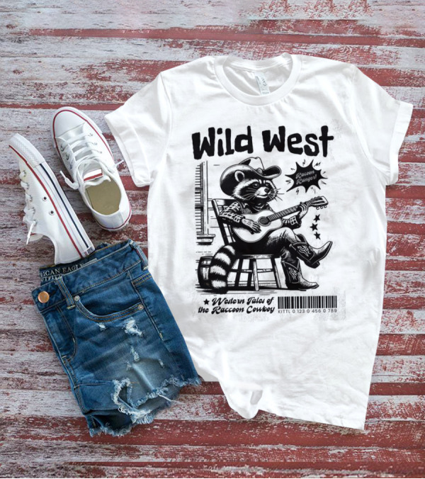 Wild West Raccoon Ranger Western Tales Of The Raccoon Cowboy T-Shirt