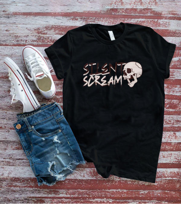 Silent Scream Skull Art With Screaming Skull Face T-Shirt
