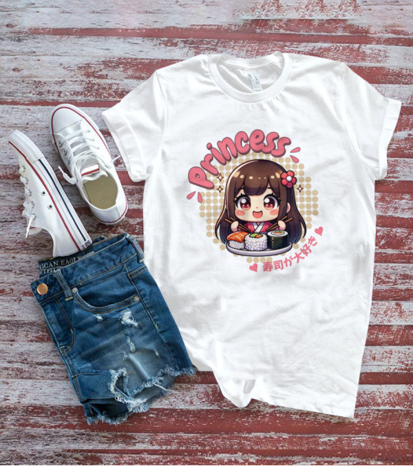 Princess Sushi Japanese Girl Cute T-Shirt