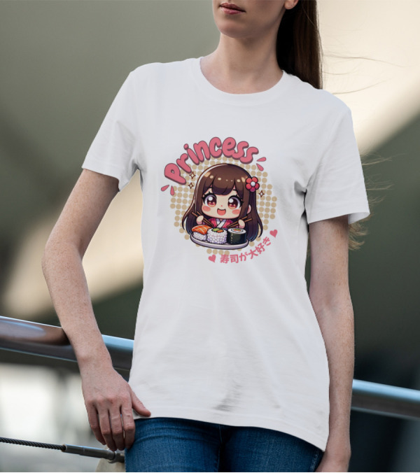 Princess Sushi Japanese Girl Cute T-Shirt