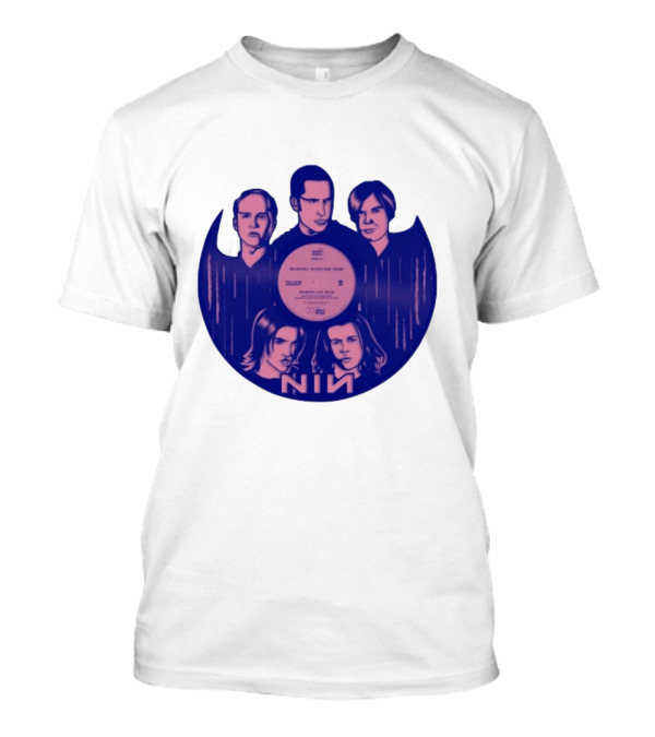 NIN Spiral Group Portrait With Record T-Shirt