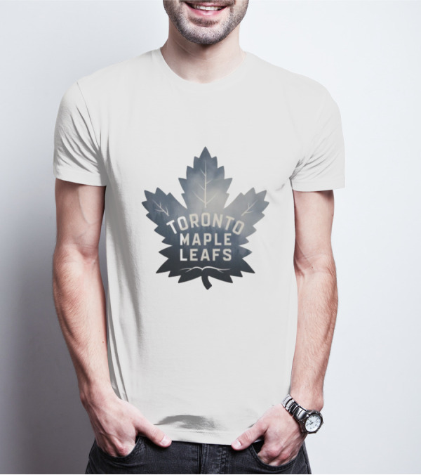 Toronto Maple Leafs Logo In Maple Leaf Shape T-Shirt