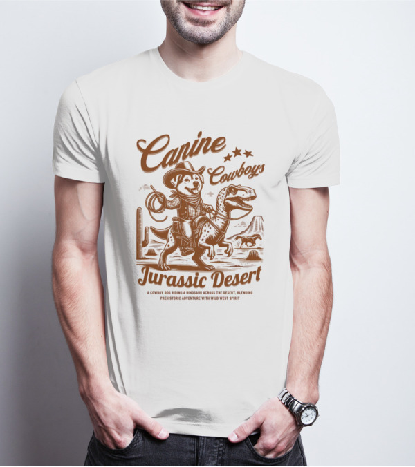 Canine Cowboys Jurassic Desert Adventure With Wild West Spirit T-Shirt