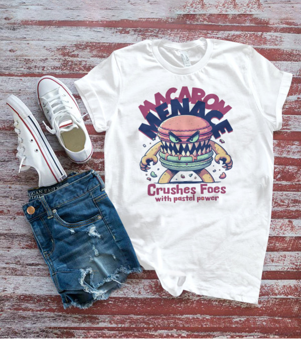 Macaron Menace Crushes Foes With Pastel Power T-Shirt