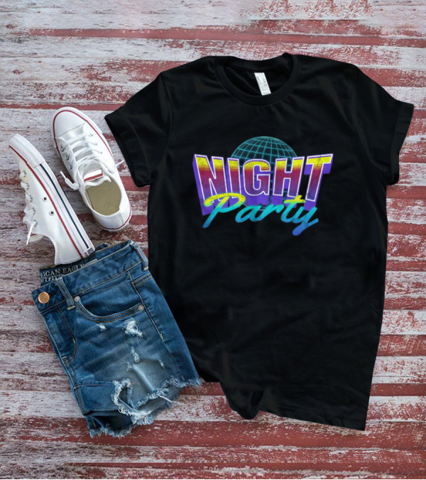 NIGHT Party Disco Ball Retro T-Shirt
