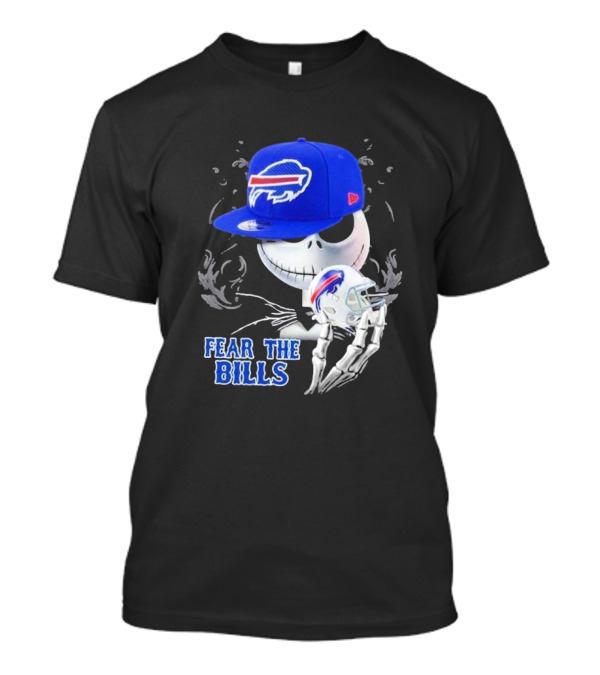 Buffalo Bills Jack Skellington Fear The Bills Halloween NFL Crossover T-Shirt