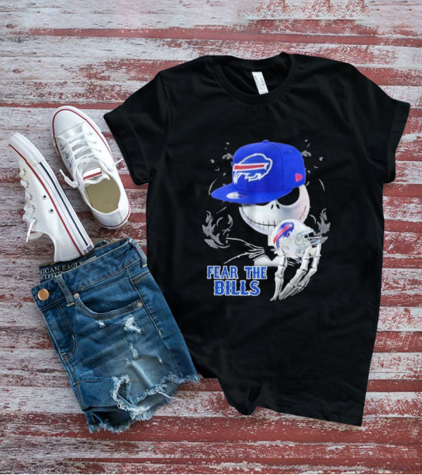Buffalo Bills Jack Skellington Fear The Bills Halloween NFL Crossover T-Shirt